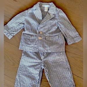 Janie and Jack Seersucker Boy’s Suit